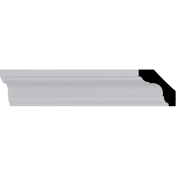 Ekena Millwork 1 3/4"H x 1 3/4"P x 2 1/2"F x 94 1/2"L Edinburgh Traditional Smooth Crown Moulding MLD01X01X02ED - main